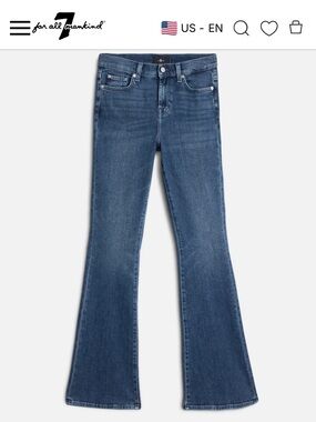 7 For All Mankind Mid Blue Flare Jeans